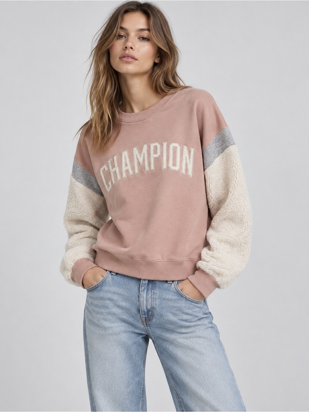 Champion Colorblock Fleece Sweatshirt